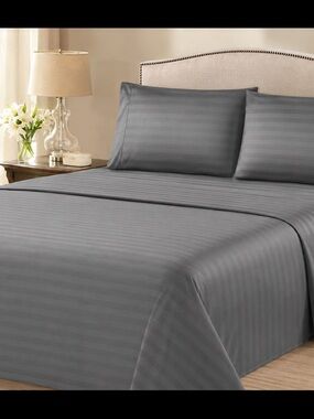 Allure 3000 Queen Bamboo Sheet Set Gray 4 Pc Deep Pocket